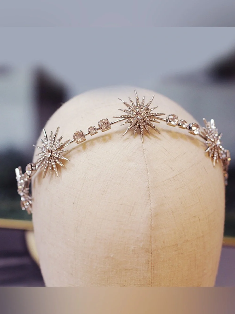 Crystal Starburst Silver Headband